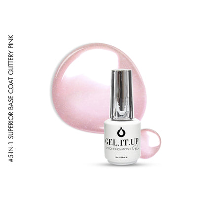 5-IN-1 Superior Base 15ml Glittery Pink -HTF