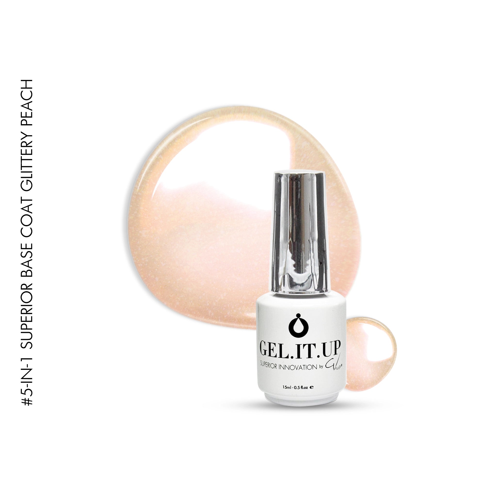 5-in-1 Superior Base 15ml Glittery Peach -HTF
