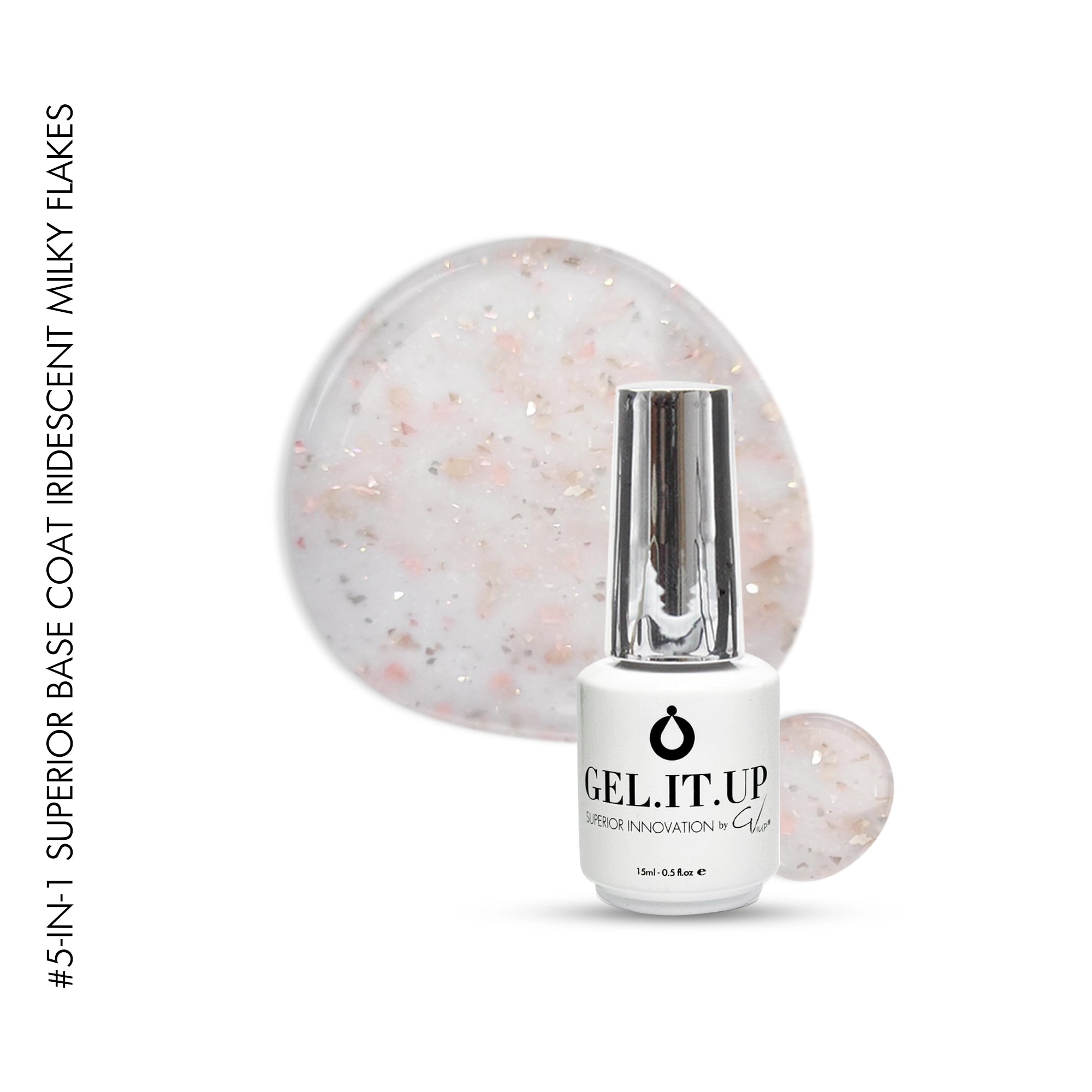 5-in-1 Superior Base 15ml Iridescent Milky Flakes -HTF
