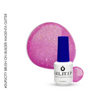 Brush on Builder Gel Magenta Glitter 15ml -HTF