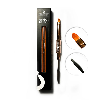 Polygel Brush and Spatula Rose Gold