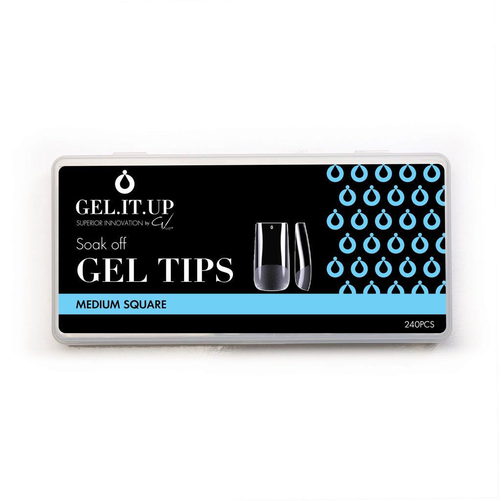 SOAK OFF GEL TIPS MEDIUM SQUARE