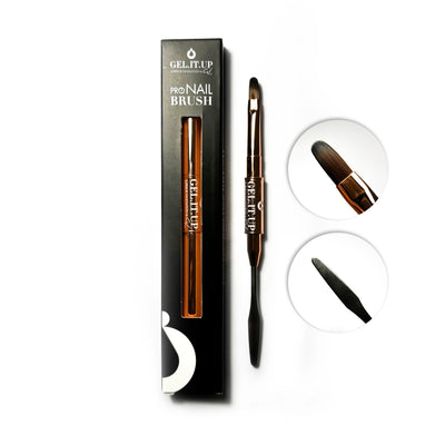 Polygel 2 Brush and Spatula Rose Gold